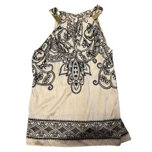 Cache Halter Top Sleeveless Blouse Paisley Print Party Elegant Size‎ L